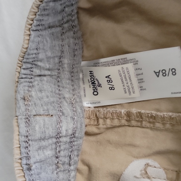 Oshkosh boys size 8, lightweight pants. Elastic, drawstring waist - Picture 2 of 3